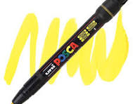  MARCADOR POSCA PCF-350 PINCEL AMARILLO 1