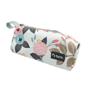 ESTUCHE ESCOLAR TORRE KOSS-JELLY MINT FLOWER 1 CIERRE