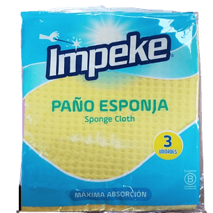 PAÑO ESPONJA IMPEKE X 3 UNIDADES ( CA )