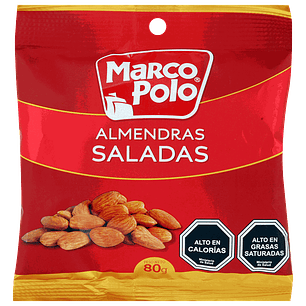 ALMENDRAS SALADAS MARCO POLO 80 GRS.