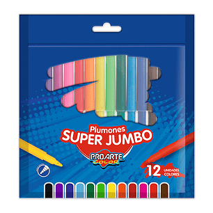 PLUMONES ESCOLAR PROARTE JUMBO 12 COLORES ( CM )