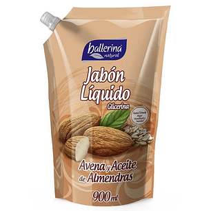 JABON LIQUIDO BALLERINA 750 ML DOYPACK AVENA Y A. DE ALMENDRAS