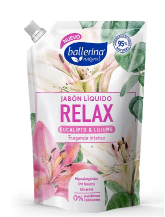 JABON LIQUIDO BALLERINA 750 ML DOYPACK RELAX 1