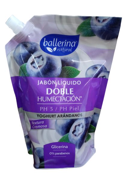 JABON LIQUIDO BALLERINA 750 ML DOYPACK YOGHURT Y ARANDANOS 1
