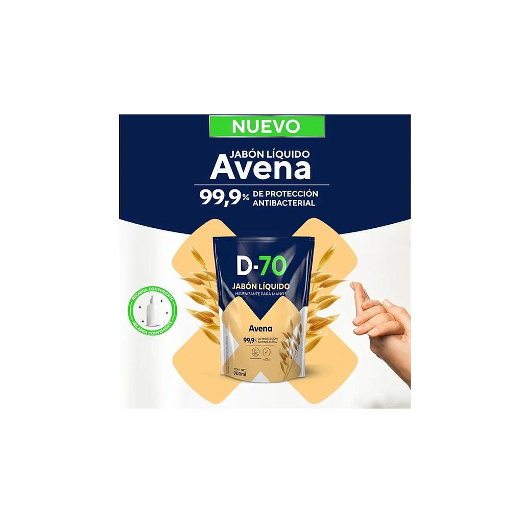 JABON LIQUIDO HIGIENIZANTE D-70 AVENA 900ML. 1