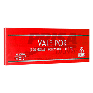 TALONARIO VALE POR BUHO 100Hj