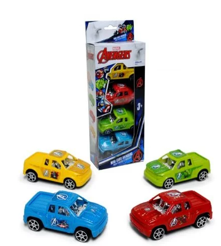 VEHICULOS SUPER HEROES AVENGERS 4 UNID.MARVEL   1