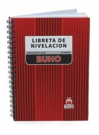 LIBRETA DE NIVELACION BUHO 50 HJS. ART-2550 1