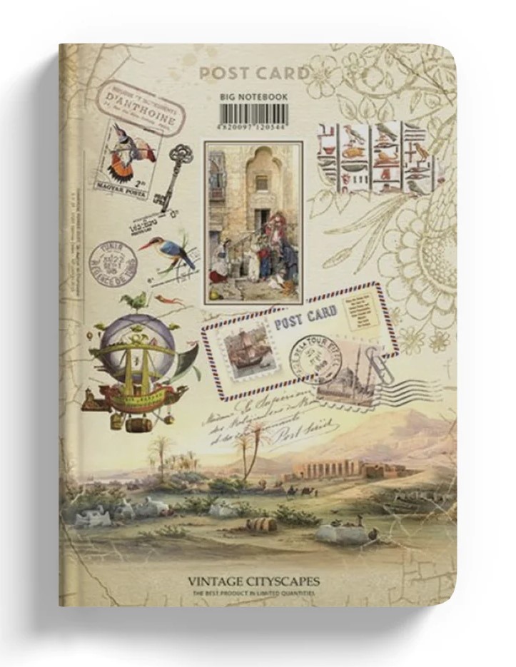 LIBRETA FLEXI MID VINTAGE CITYSCAPES 64 HJS. 5MM 1