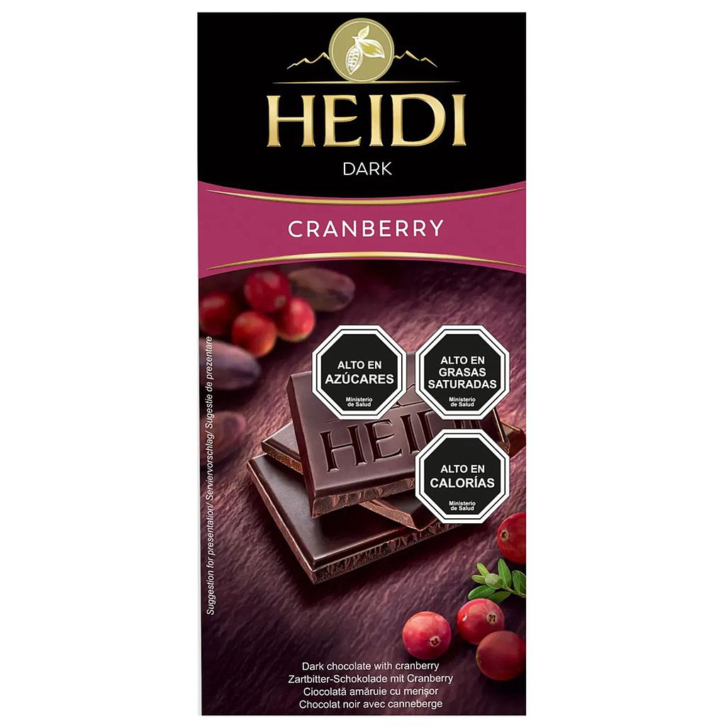 CHOCOLATE TABLETA HEIDI DARK CRANBERRY 80GRS. 1