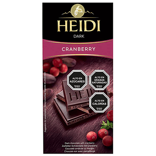 CHOCOLATE TABLETA HEIDI DARK CRANBERRY 80GRS.