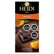 CHOCOLATE TABLETA HEIDI DARK ORANGE 80GRS. 1