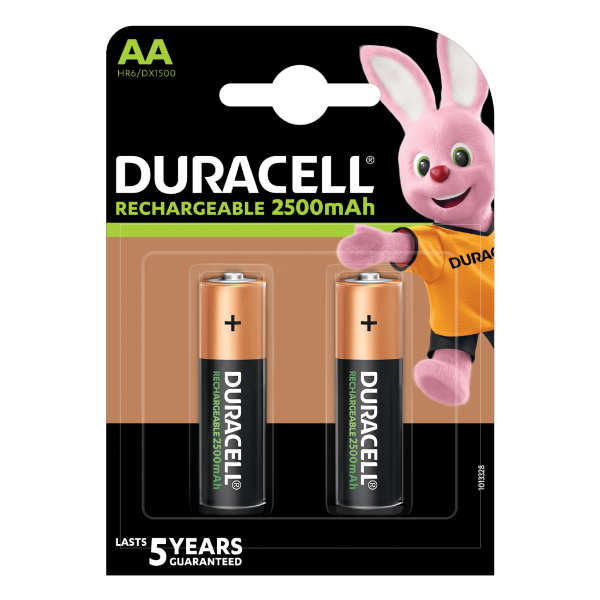 PILAS RECARGABLE DURACELL AAX2 2500mAh ( CM ) 1