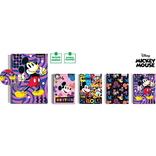 CUADERNO PROARTE CARTA 7mm 150 Hjs FLOCKED MICKEY