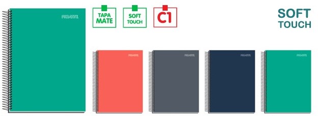 CUADERNO PROARTE CARTA 7mm 150 Hjs LISO SOFT TOUCH  1