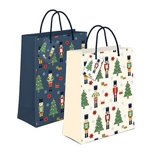 BOLSA DE REGALO NAVIDAD VILLAGE XL 33 X 46 X 10 CM