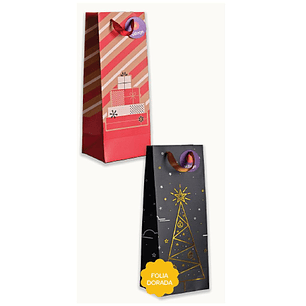 BOLSA DE REGALO VILLAGE NAVIDAD BOT 15 X 40 X 12 CM