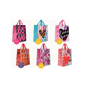 BOLSA DE REGALO VILLAGE AMOR M 18 X 23 X 10 CM