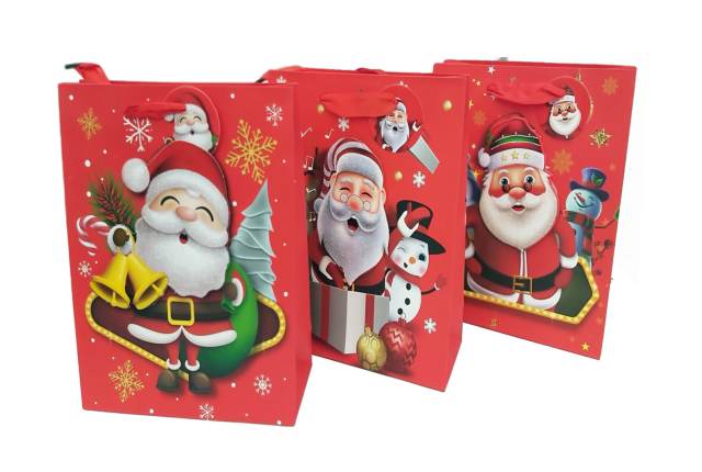 BOLSA DE REGALO NAVIDAD VILLAGE 18 X 23 X 10 CM 1