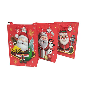 BOLSA DE REGALO NAVIDAD VILLAGE 18 X 23 X 10 CM