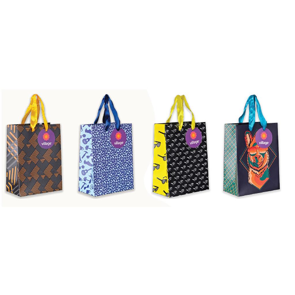 BOLSA DE REGALO VILLAGE MASCULINO S 15 X 20 X 8 CM 1