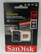 TARJETA DE MEMORIA SANDISK  128GB 4K MICROSD SDXC V30 EXTREME  A2 190MB/s 1