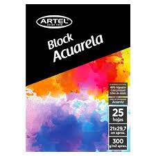 BLOCK ARTEL ACUARELA A4 25HJS. 300G 21X 29,2CMS. 1