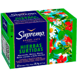 TE HIERBAS SURTIDAS SUPREMO 20 BOLSITAS