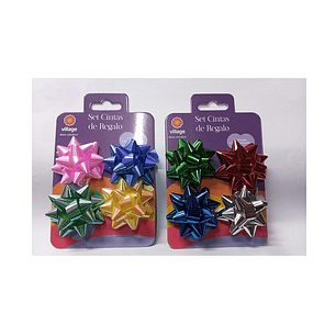 SET  4 CINTA DE REGALO VILLAGE BASIC PEQUEÑA 