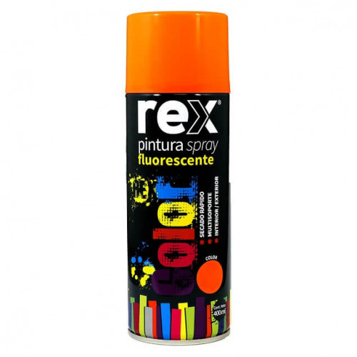 PINTURA SPRAY REX FLUORESCENTE NARANJA 400ML 1