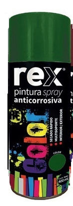 PINTURA SPRAY REX ANTICORROSIVO VERDE 400ML 1