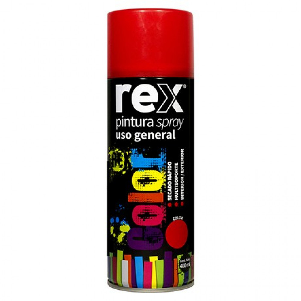 PINTURA SPRAY REX USO GENERAL ROJO 400ML 1