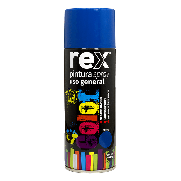 PINTURA SPRAY REX USO GENERAL AZUL 400ML 1