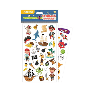 TATUAJES TEMPORALES ADETEC NIÑO DISEÑOS SURTIDOS +3a.