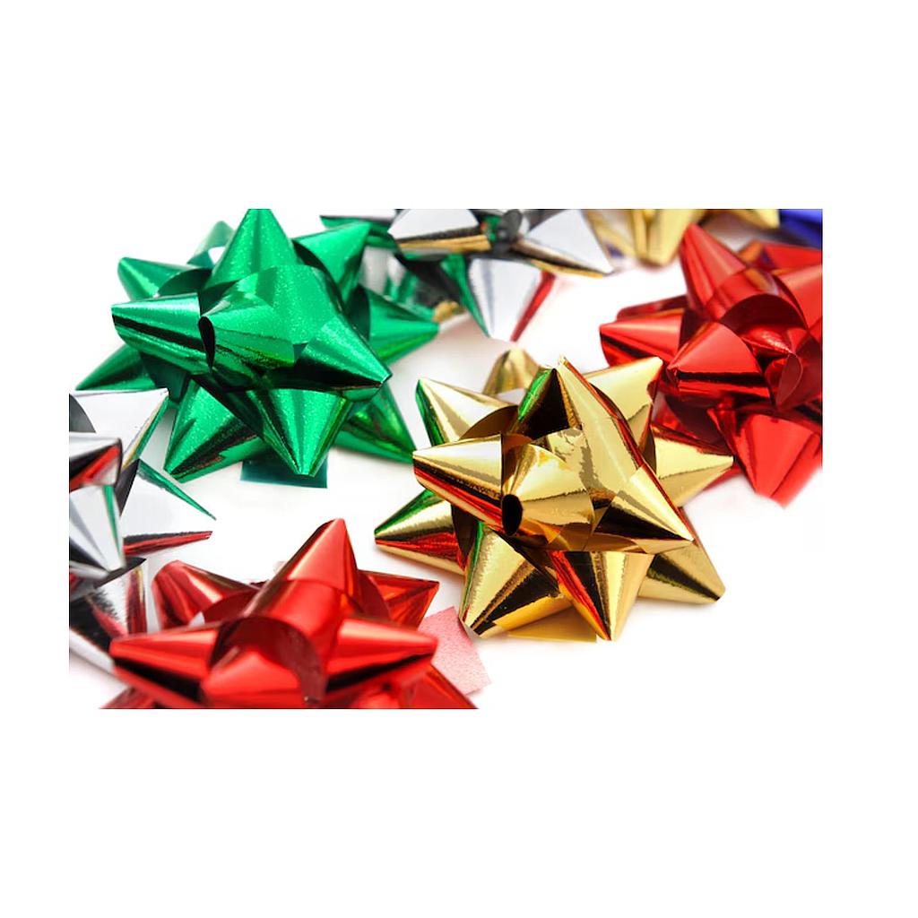 SET 12 ROSITAS P/REGALO  METALIZADAS GLAM 5CMS.  1