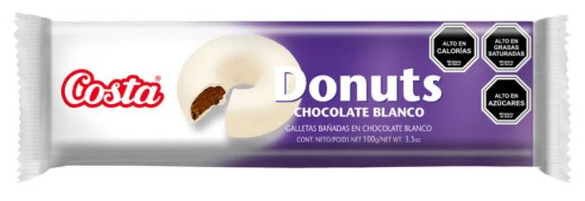 GALLETA COSTA DONUTS CHOCOLATE BLANCO 105GRS. 1
