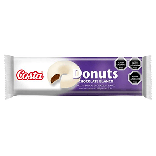 GALLETA COSTA DONUTS CHOCOLATE BLANCO 105GRS.