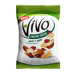 NUTS FRUTOS SECOS Y COCO VIVO 80 GRS.