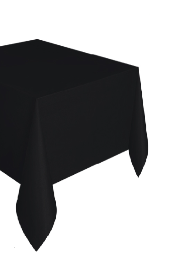 MANTEL PLASTICO GLAM NEGRO 137x274Cms 1