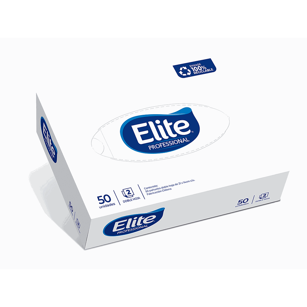 PAÑUELOS ELITE PROFESIONAL D/HOJA 50 UNID.  1