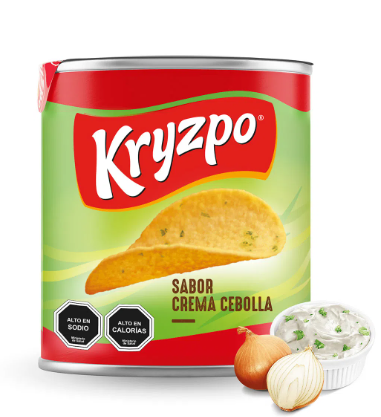 PAPAS FRITAS KRYZPO CREMA CEBOLLA TARRO 37 GRS. 1