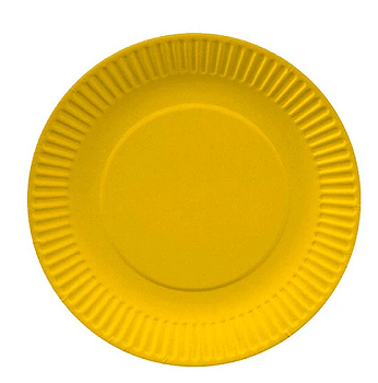 PLATO CARTON GLAM AMARILLO 18 Cms X 10 UNID. 1