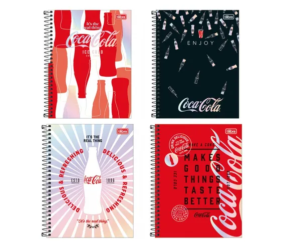 CUADERNO TILIBRA CARTA 7mm 160 Hjs 4 MATERIAS COCA COLA 1