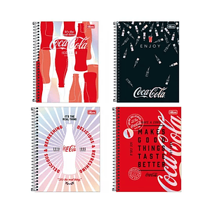 CUADERNO TILIBRA CARTA 7mm 160 Hjs 4 MATERIAS COCA COLA