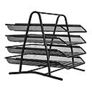 BANDEJA METALICA HAND 4 PISOS NEGRA MET6480