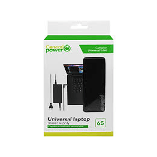 CARGADOR UNIVERSAL NOTEBOOK GENERAL POWER AUTOMATICO 65W 