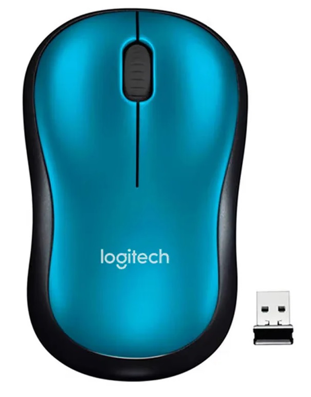 MOUSE LOGITECH INALAMBRICO M185 AZUL 1