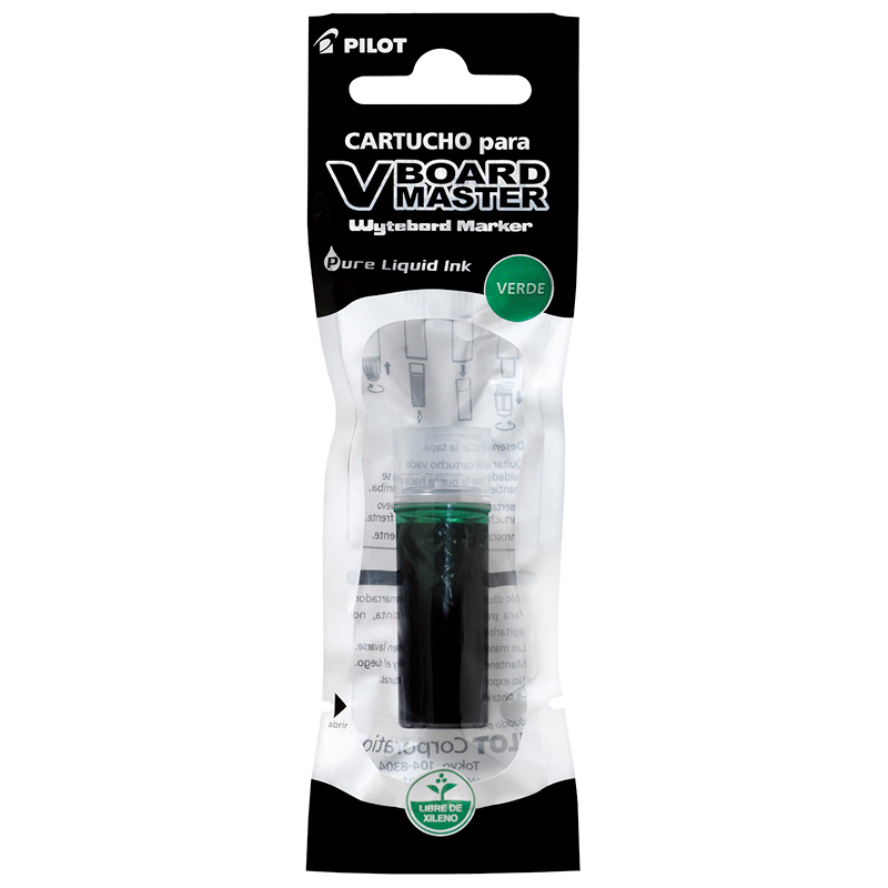 CARTUCHO TINTA PILOT PARA PLUMON DE PIZARRA VERDE  1