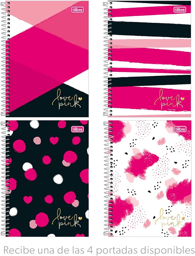 CUADERNO TILIBRA CARTA 7mm 200 Hjs 5 MATERIAS EXTREME LOVE PINK   1