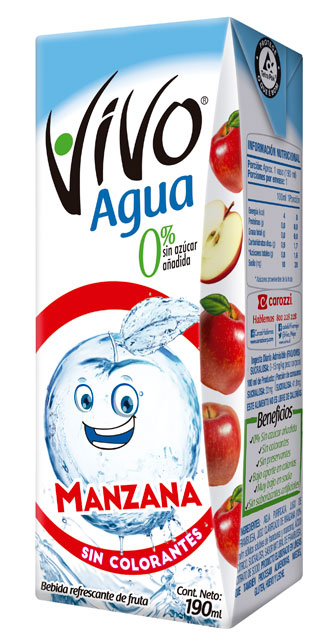 AGUA CON JUGO DE FRUTA VIVO MANZANA 190 ML 1